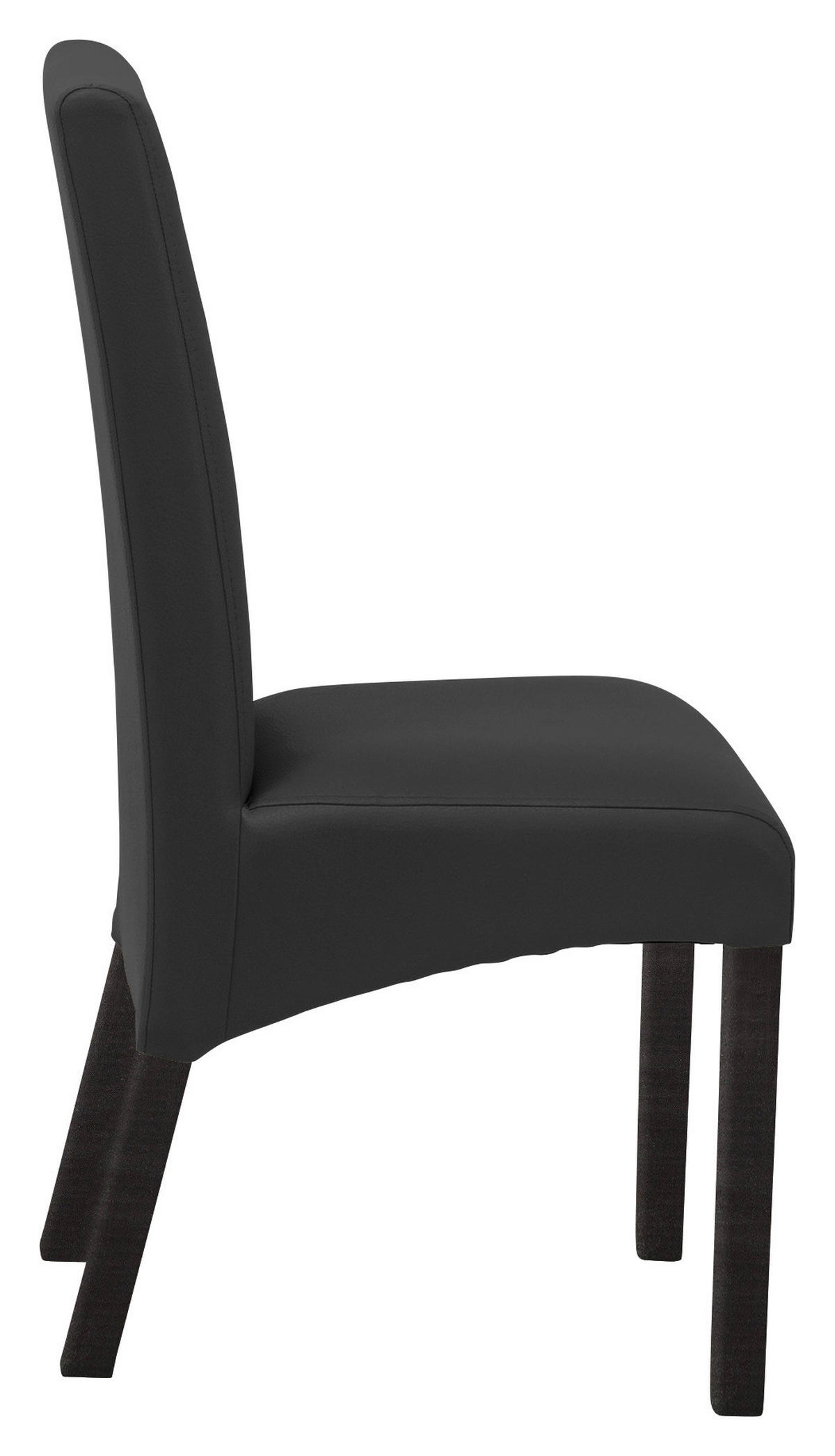 STUHL Lederlook Anthrazit, Buche Kolonial  - Anthrazit/Buche Kolonial, KONVENTIONELL, Holz/Textil (47/102/57cm) - Carryhome