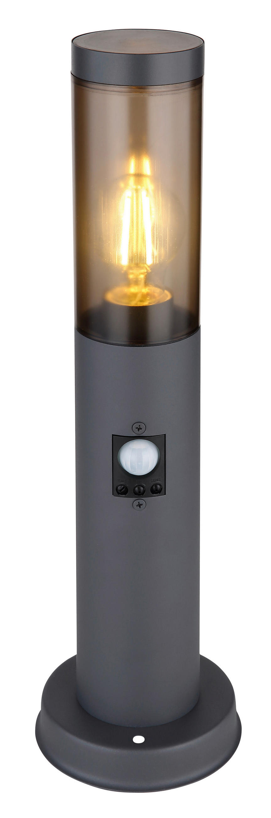 AUßENSTEHLEUCHTE 12,7/45 cm   - Anthrazit/Grau, Design, Kunststoff/Metall (12,7/45cm) - Globo