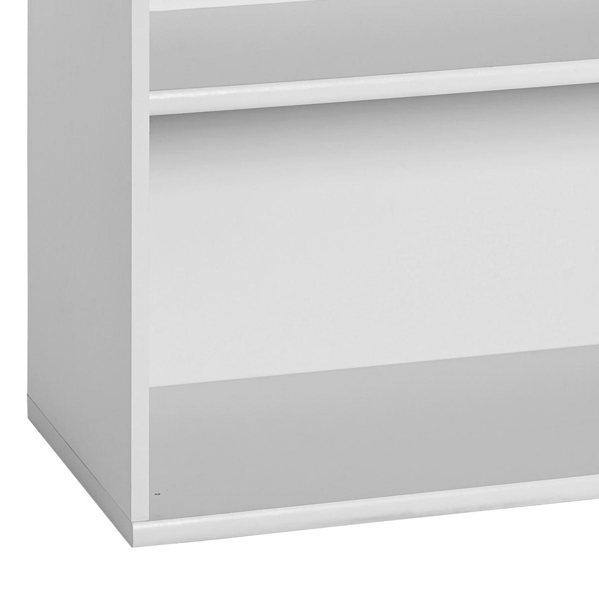 AKTENREGAL Hellgrau  - Hellgrau/Schwarz, Basics, Holzwerkstoff/Kunststoff (100/75,4/39,5cm) - MID.YOU