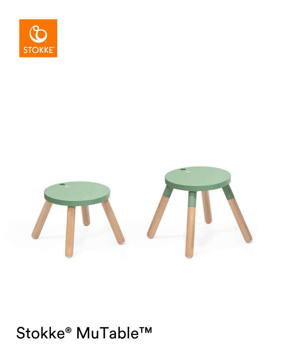 KINDERSTUHL - Naturfarben/Grün, Basics, Holz (35/42/35cm) - Stokke