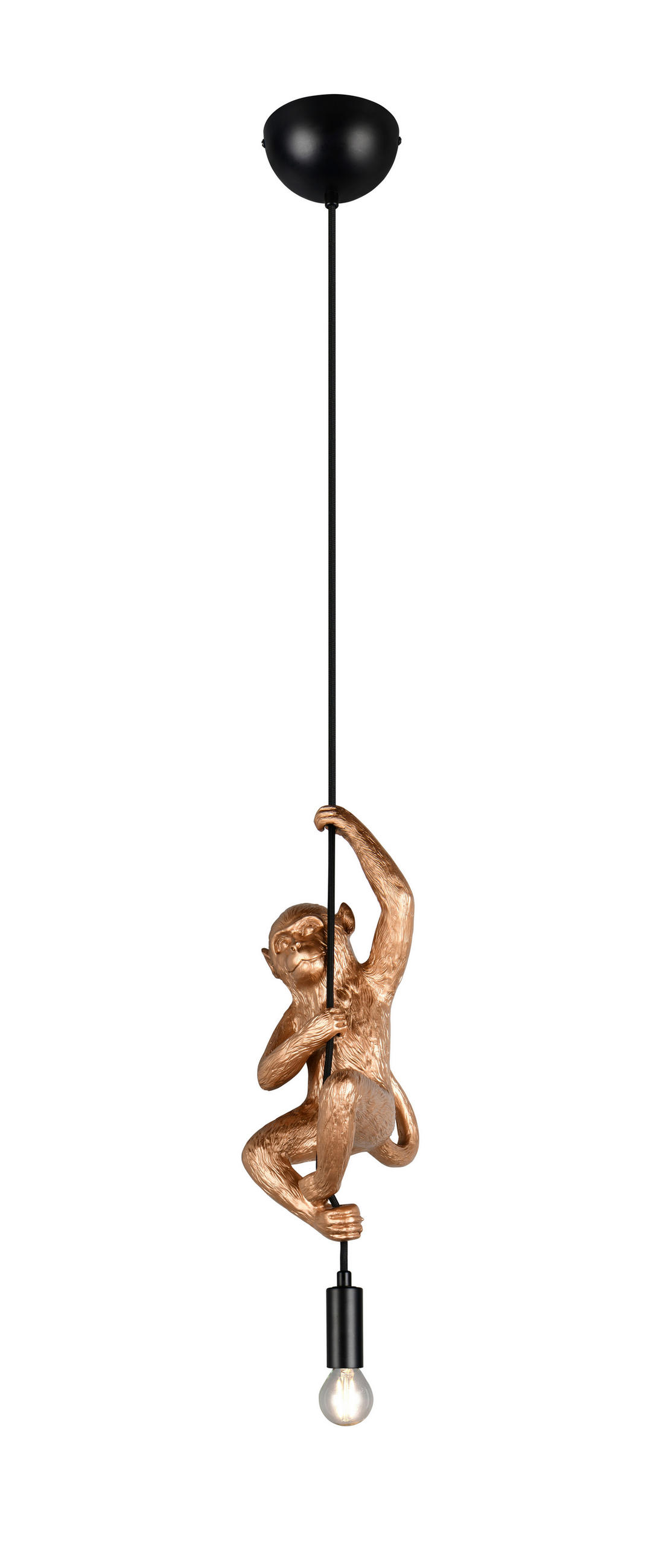 PENDELLEUCHTE FIPS   - Goldfarben/Schwarz, Trend, Kunststoff/Metall (19,5/150/14,5cm)