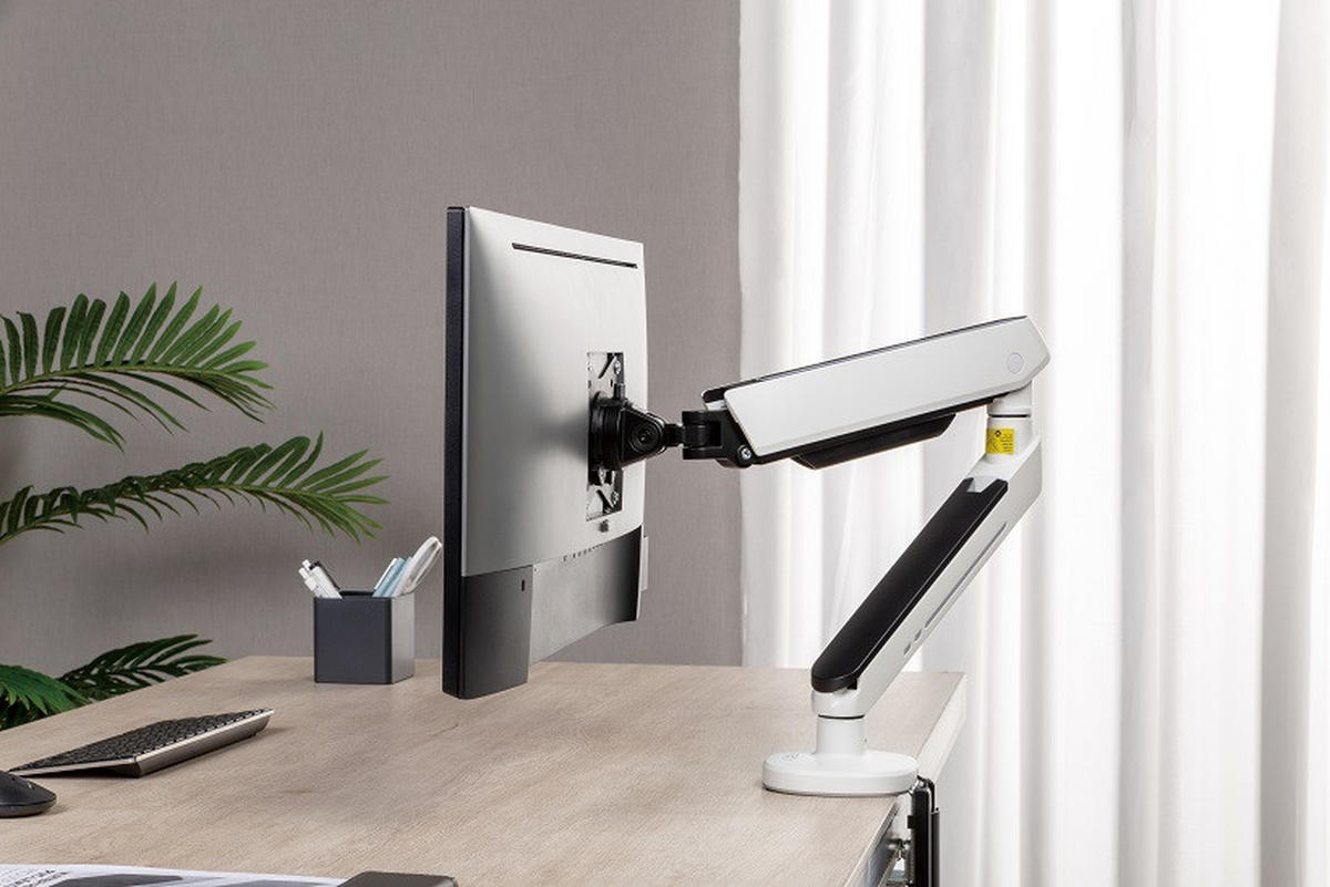MONITOR-HALTERUNG Metall, Kunststoff Weiß  - Weiß, Design, Kunststoff/Metall (11,7/62,2/57,5cm) - Boxxx