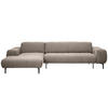 ECKSOFA in Chenille Beige  - Beige/Schwarz, Design, Textil/Metall (167/311cm) - Xora