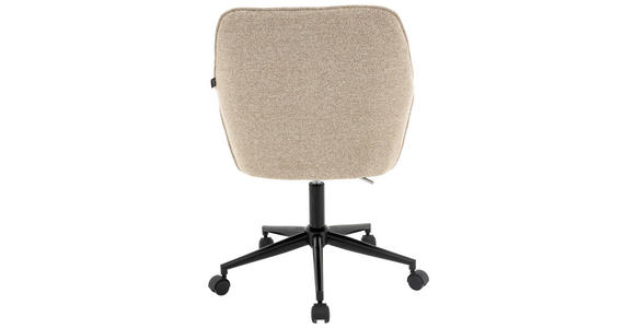 DREHSTUHL Struktur Naturfarben, Schwarz, Beige - Beige/Schwarz, Design, Textil/Metall (59,5/89-101/64cm) - Xora