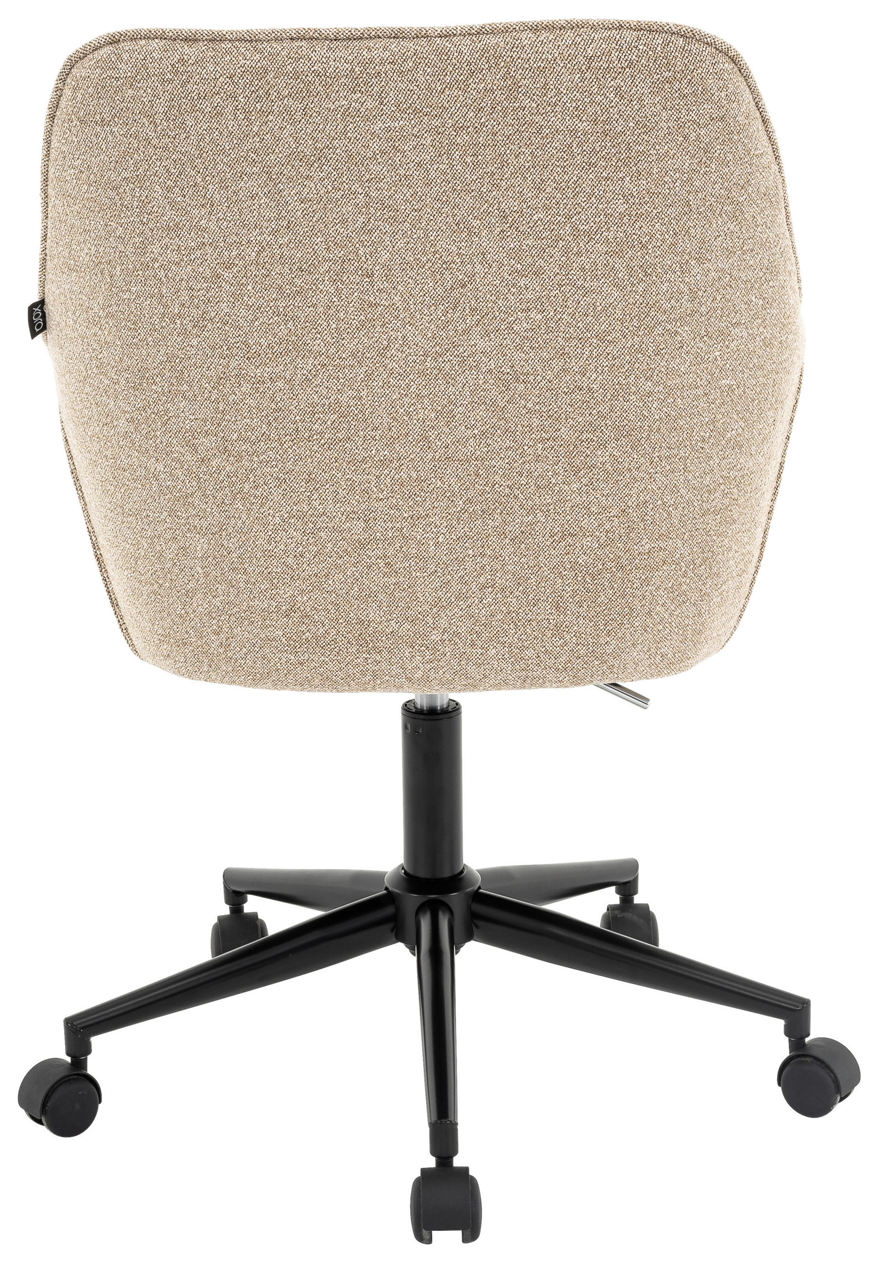 OTOČNÁ ŽIDLE, struktura, přírodní barvy, černá, béžová - černá/přírodní barvy, Design, kov/textil (59,5/89-101/64cm) - Xora