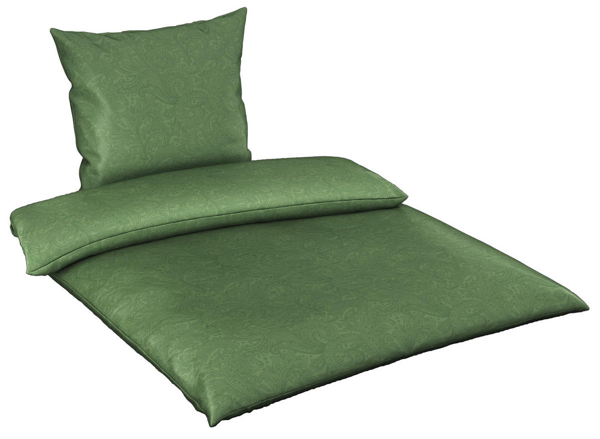 BETTWÄSCHE Satin 200/200 cm  - Jadegrün, Textil (200/200cm) - Novel