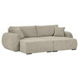 BIGSOFA Flachgewebe Mintgrün  - Schwarz/Mintgrün, KONVENTIONELL, Kunststoff/Textil (250/72/145cm) - Carryhome