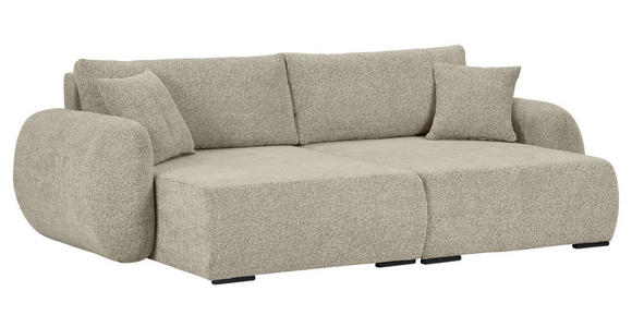 BIGSOFA Flachgewebe Mintgrün  - Schwarz/Mintgrün, KONVENTIONELL, Kunststoff/Textil (250/72/145cm) - Carryhome