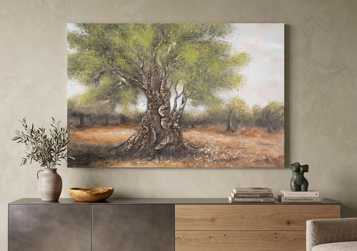 LEINWANDBILD Bäume  - Basics, Holz/Textil (120/80/3.8cm)