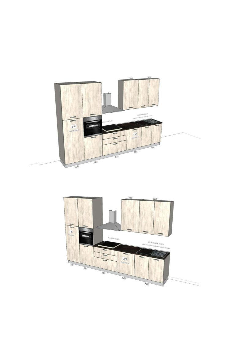 BLOK KUHINJA SA APARATIMA   - Moderno (360/240/60cm) - Xora