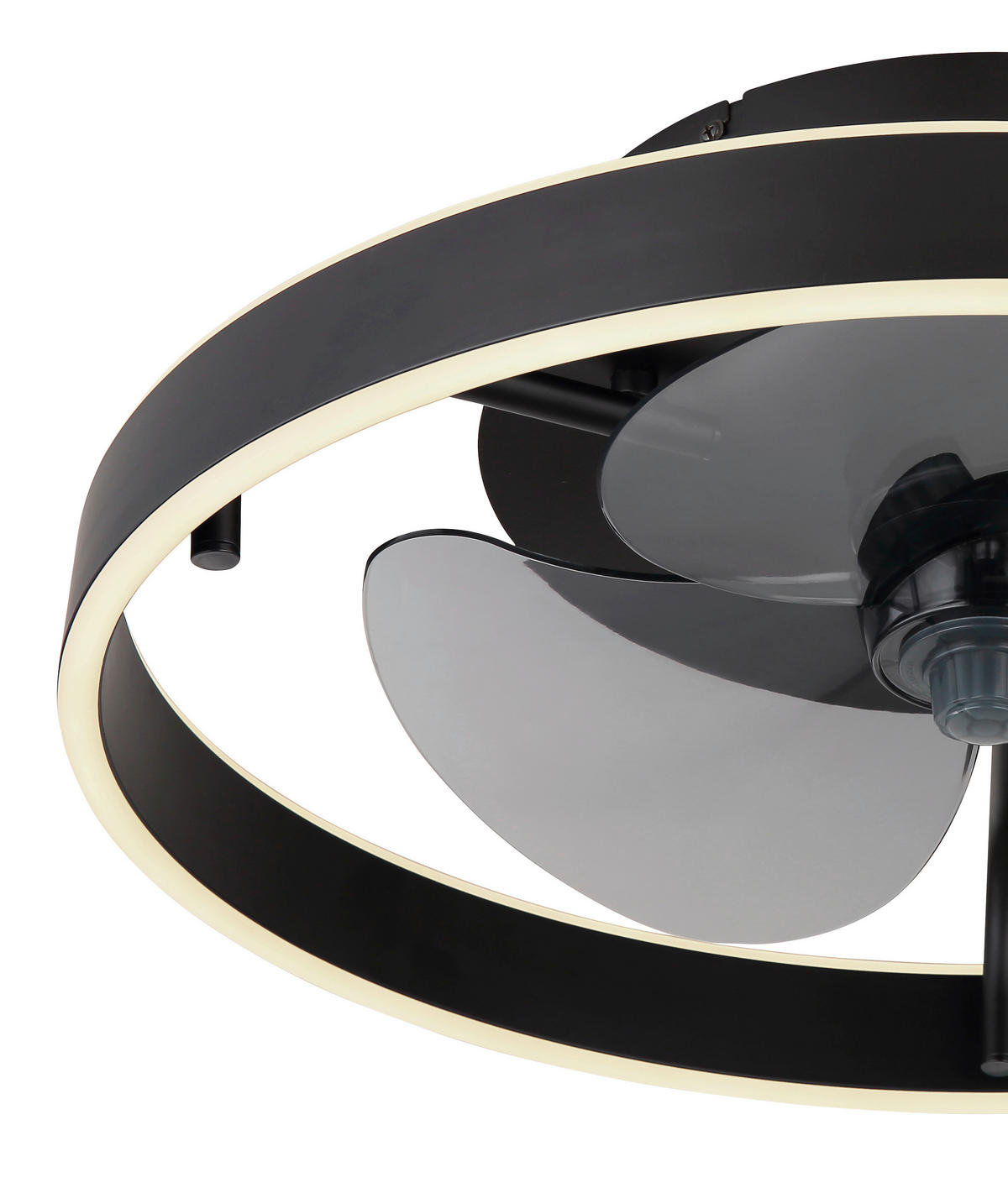 DECKENVENTILATOR - Schwarz/Weiß, KONVENTIONELL, Kunststoff/Metall (50/14,5cm) - Globo