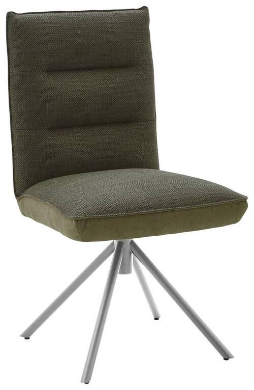 STUHL  in Flachgewebe  - Edelstahlfarben/Grün, Design, Textil/Metall (49/93/59cm) - Dieter Knoll