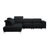 ECKSOFA Anthrazit Flachgewebe  - Anthrazit/Schwarz, Design, Textil/Metall (238/290cm) - Pure Home Lifestyle