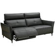 2-SITZER-SOFA  in Echtleder Schwarz   - Schwarz, Design, Leder/Metall (191/98/101cm) - Novel