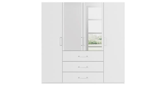 DREHTÜRENSCHRANK  in Weiß  - Weiß, Design, Glas/Holzwerkstoff (201/197/60cm) - Novel