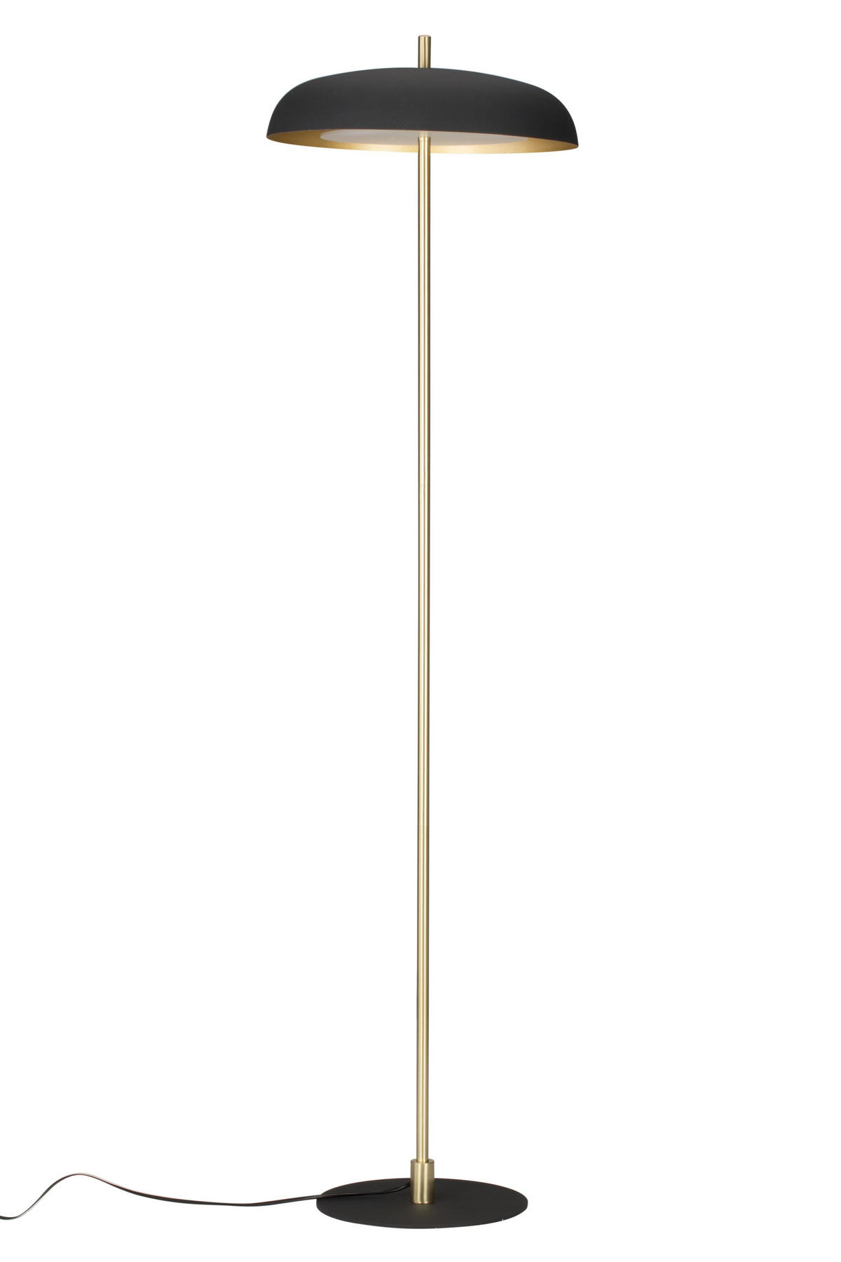 STOJACÍ LAMPA, 38/142 cm  - černá/barvy zlata, Konvenční, kov (38/142cm) - Novel