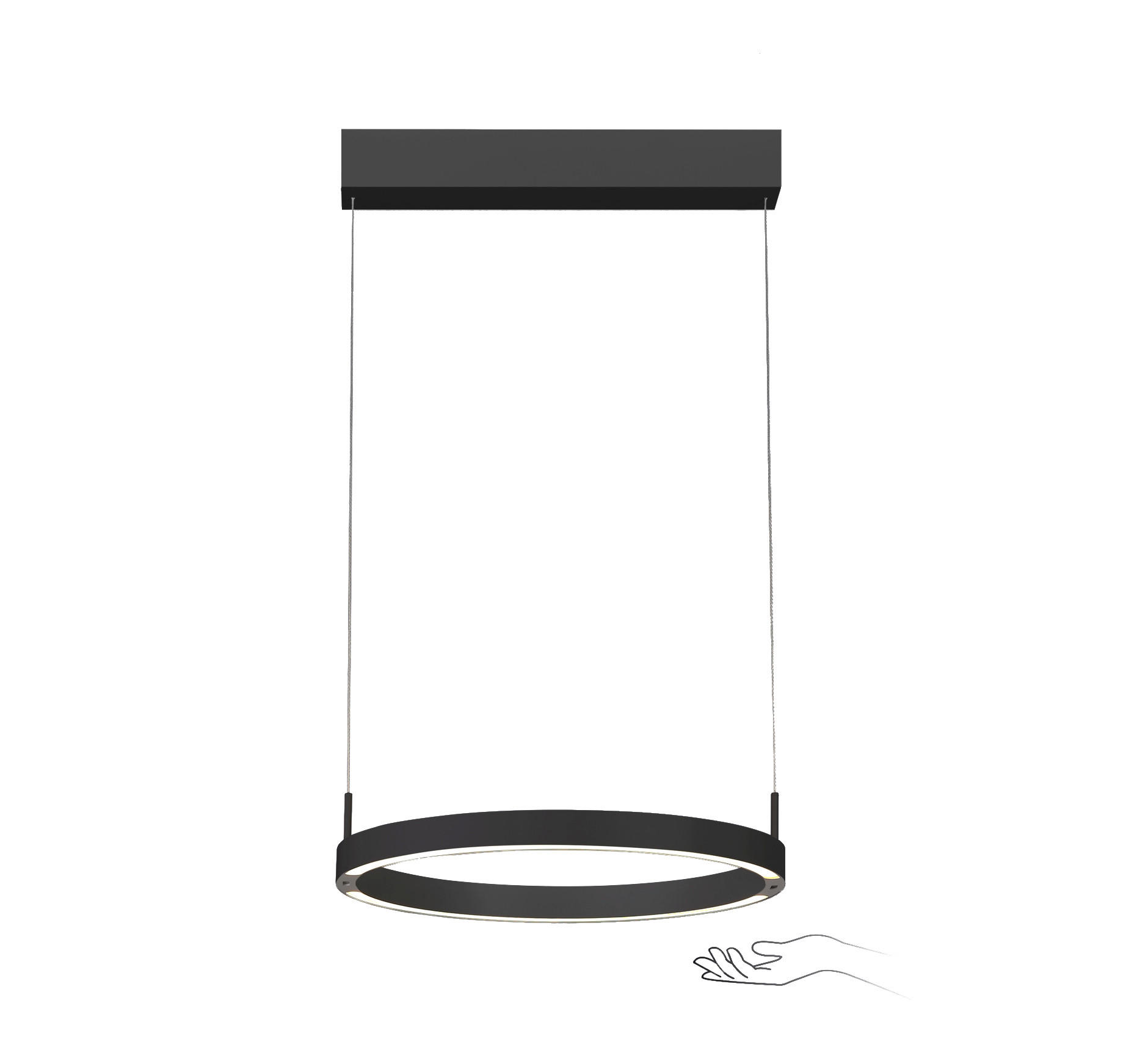 LED-HÄNGELEUCHTE 40/150 cm  - Schwarz, Design, Metall (40/150cm) - BOPP