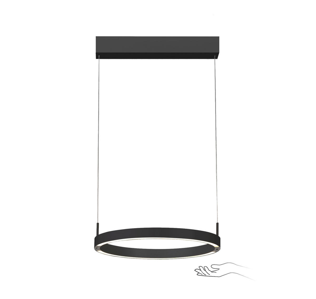 LED-HÄNGELEUCHTE 40/150 cm  - Schwarz, Design, Metall (40/150cm) - BOPP