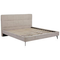 POLSTERBETT Lattenrost 180/200 cm  in Beige  - Beige/Schwarz, Design, Holz/Textil (180/200cm) - Boxxx