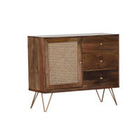 SIDEBOARD WIENER GEFLECHT  in 105/88/43 cm  - Goldfarben/Braun, LIFESTYLE, Holz/Metall (105/88/43cm) - Landscape