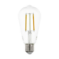 LED-LEUCHTMITTEL   E27 6 W  - Klar, Basics, Glas (14.2cm)
