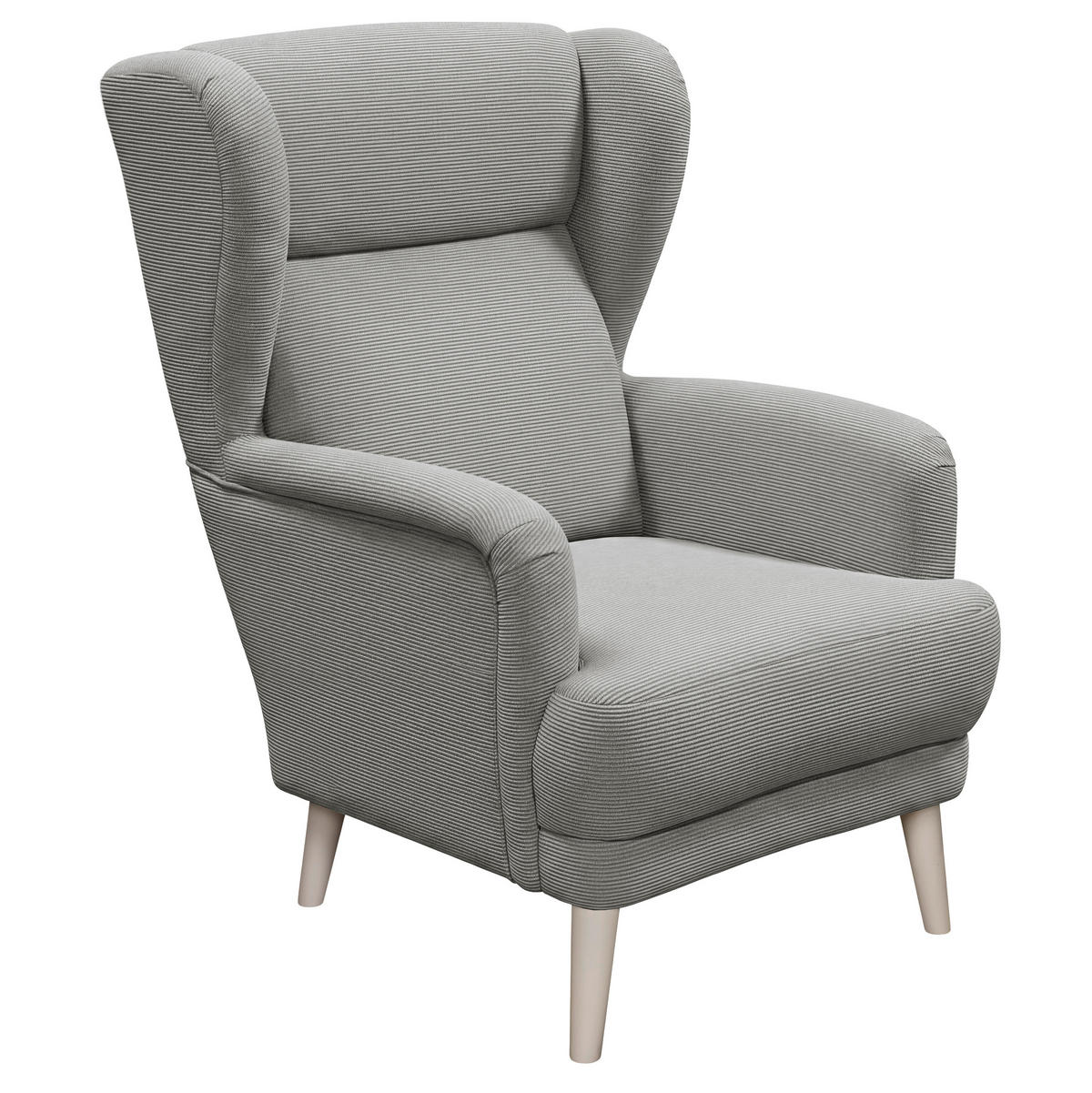 SESSEL Cord Grau  - Kaschmir/Grau, Modern, Holz/Textil (74/106/94cm) - MID.YOU