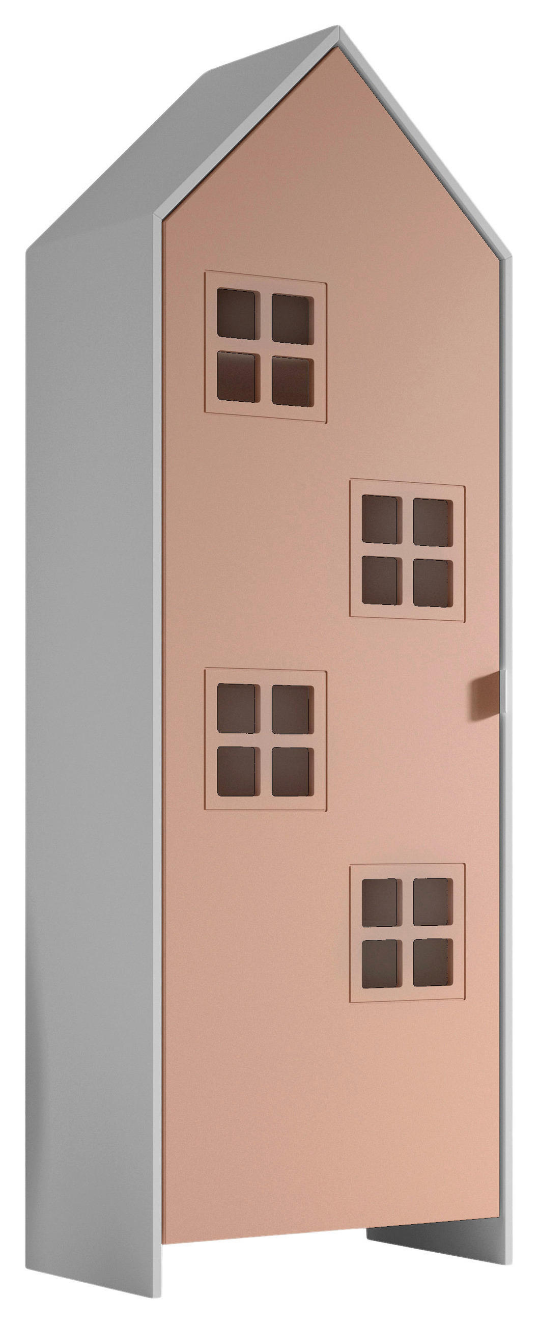  KINDERKLEIDERSCHRANK Weiß, Pink  - Pink/Weiß, MODERN, Holzwerkstoff/Metall (57,6/171,3/37cm) - MID.YOU