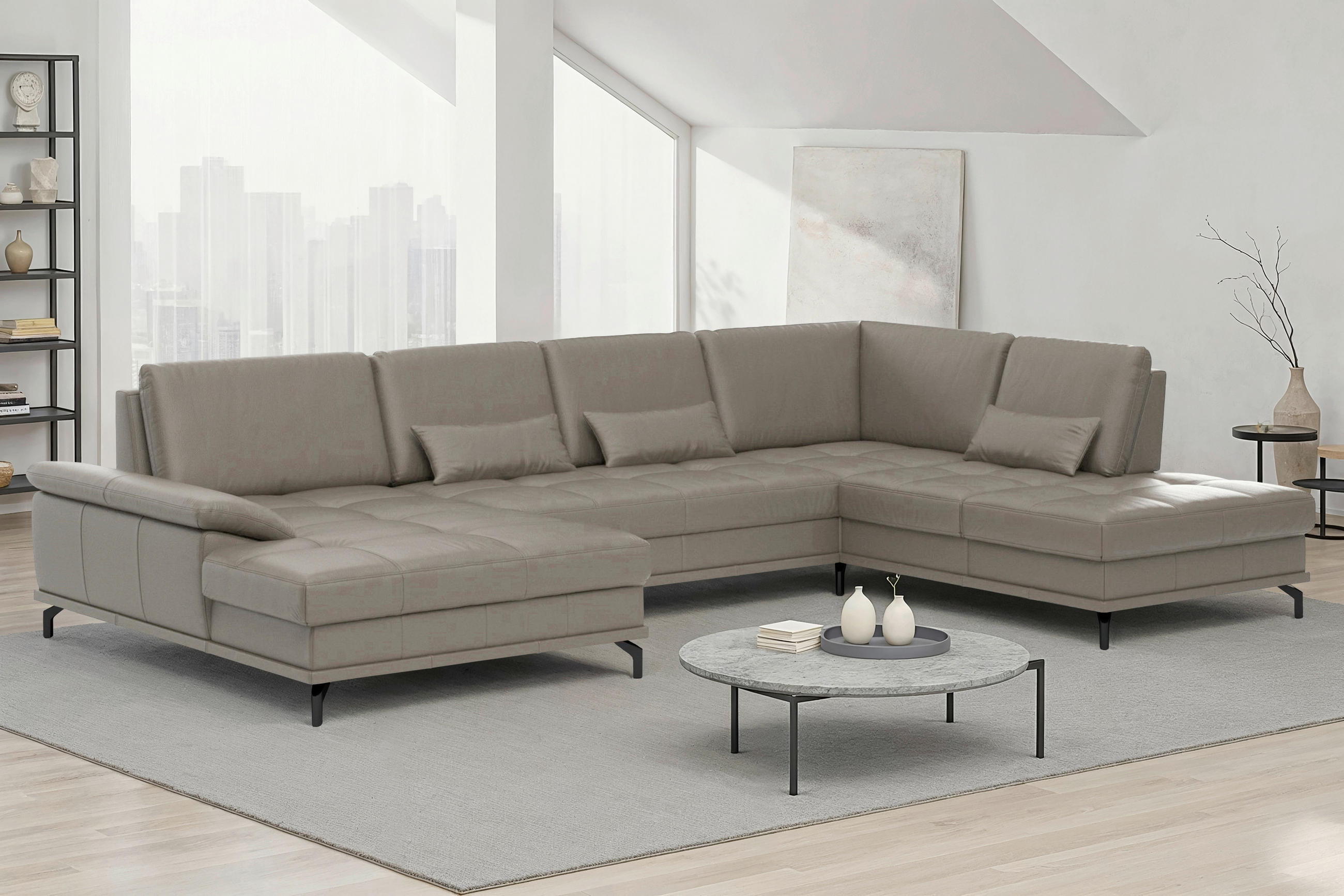 Sit & More Wohnlandschaft Costello E Grau 363x223 cm