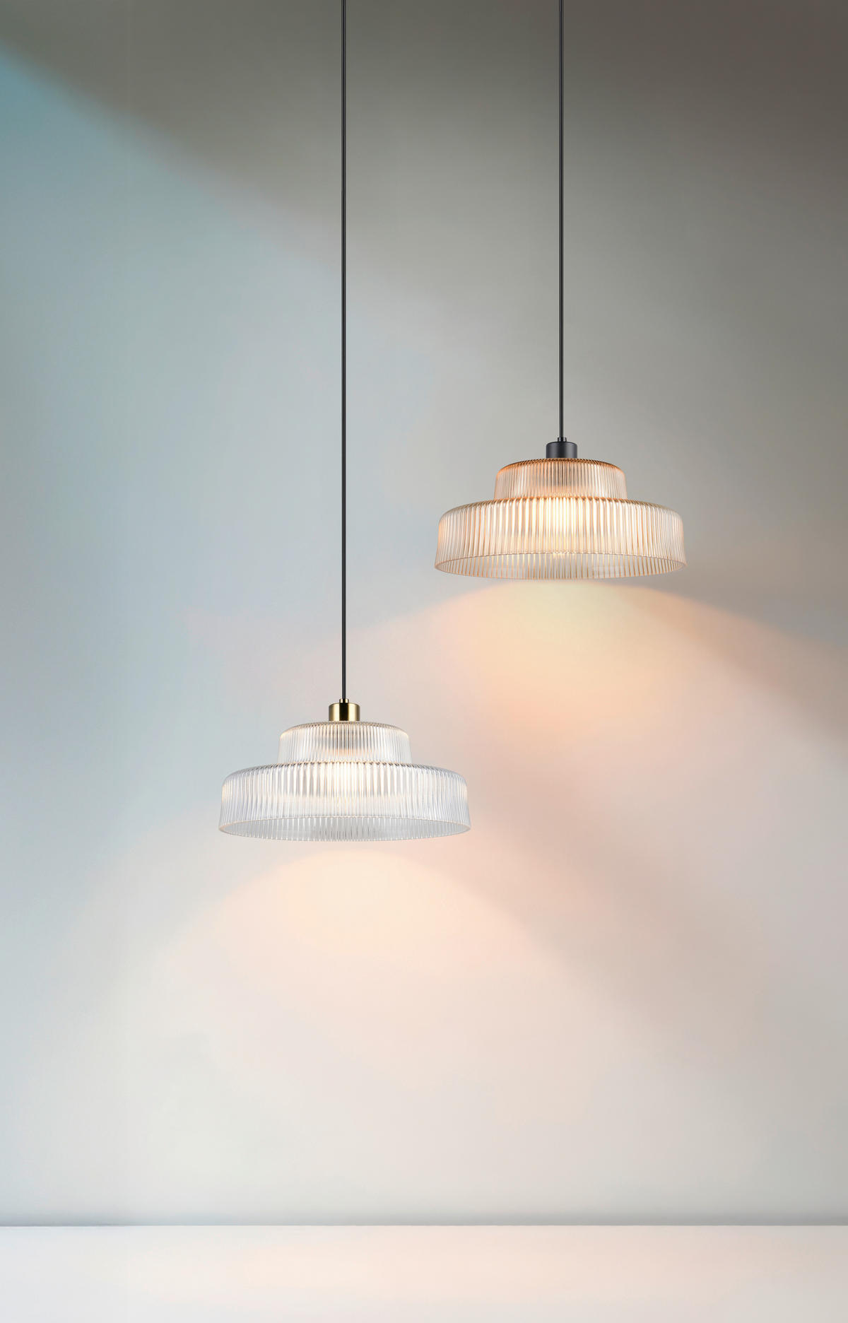 HÄNGELEUCHTE Abella 35/150 cm   - Bernsteinfarben/Schwarz, LIFESTYLE, Glas/Metall (35/150cm)