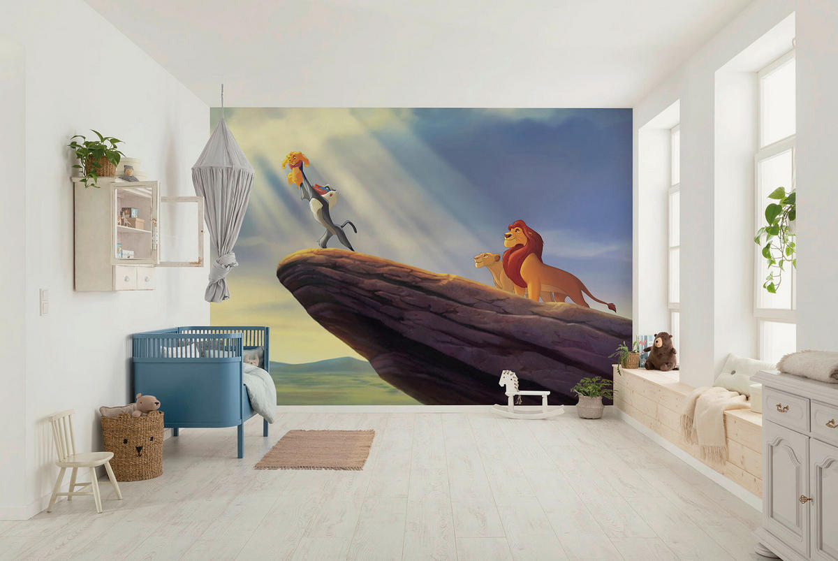 FOTOTAPETE THE LION KING THE NEW KING  - Blau, Design, Textil (350/250cm) - Disney