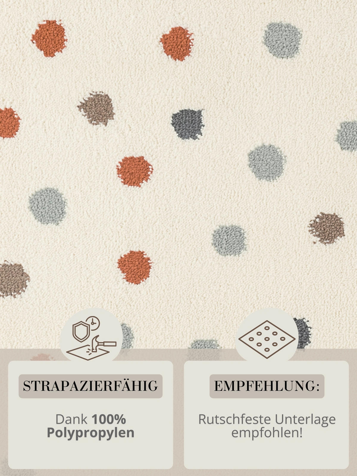 KINDERTEPPICH 160 cm Adventures Punkte  - Multicolor/Creme, Design, Kunststoff/Textil (160cm) - Hanse Home