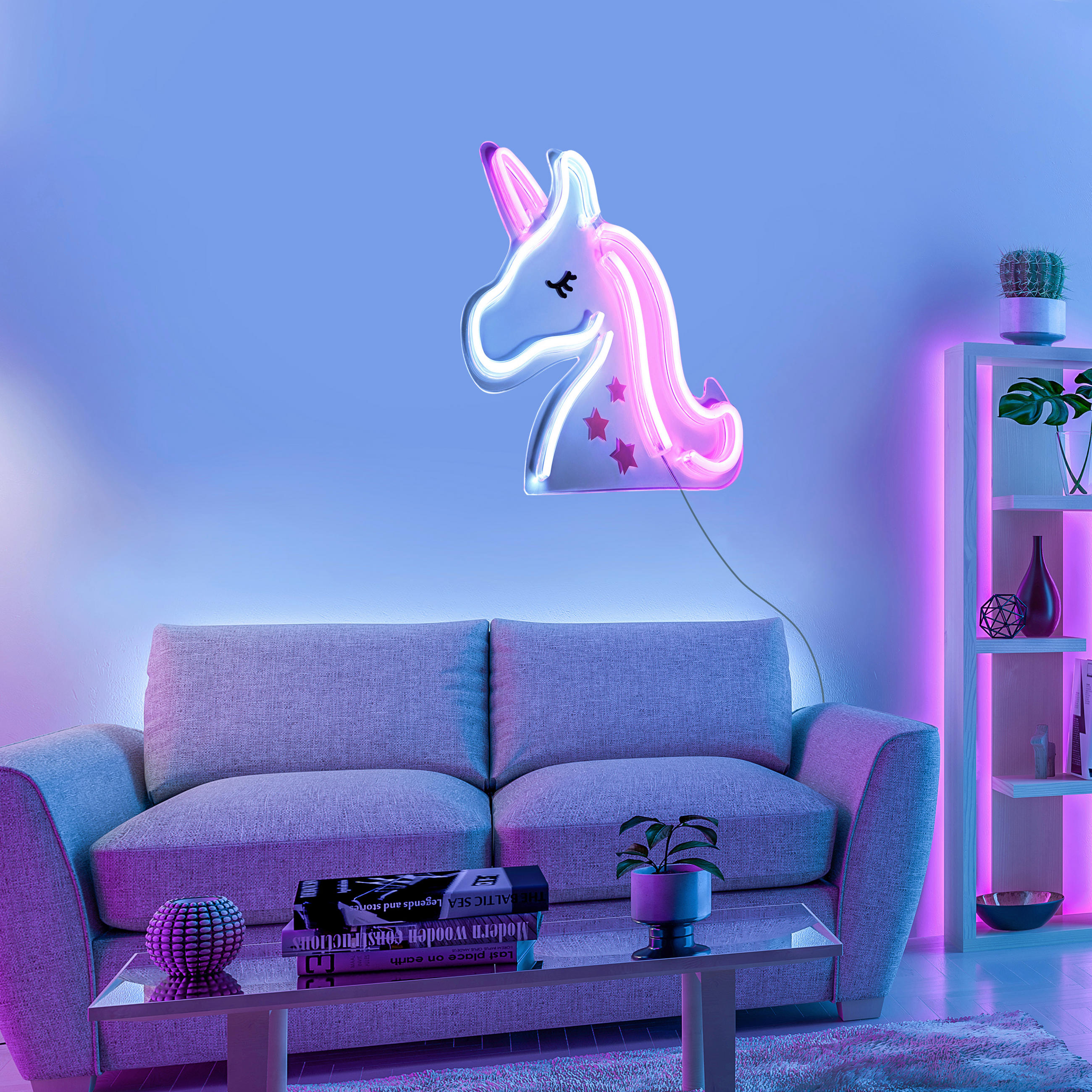 LED SVJETILJKA DEKORATIVNA - višebojno, Trend, plastika (33/1,8/33cm)