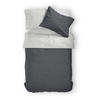 WENDEBETTWÄSCHE Makosatin 135/200 cm  - Anthrazit/Hellgrau, Basics, Textil (135/200cm)