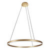 LED-PENDELLEUCHTE 80/50-190 cm  - Goldfarben/Weiß, Design, Kunststoff/Metall (80/50-190cm)