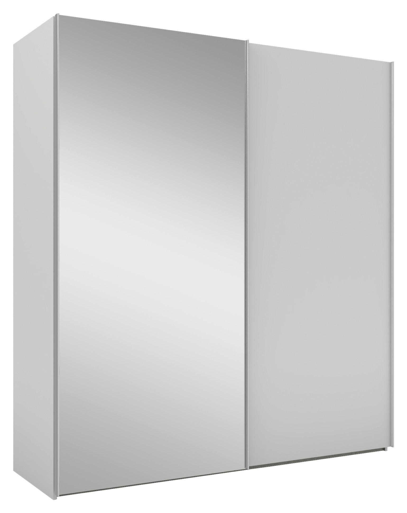 SCHWEBETÜRENSCHRANK 200/223/69 cm 2-türig  - Alufarben/Grau, KONVENTIONELL, Glas/Holzwerkstoff (200/223/69cm) - Visionight