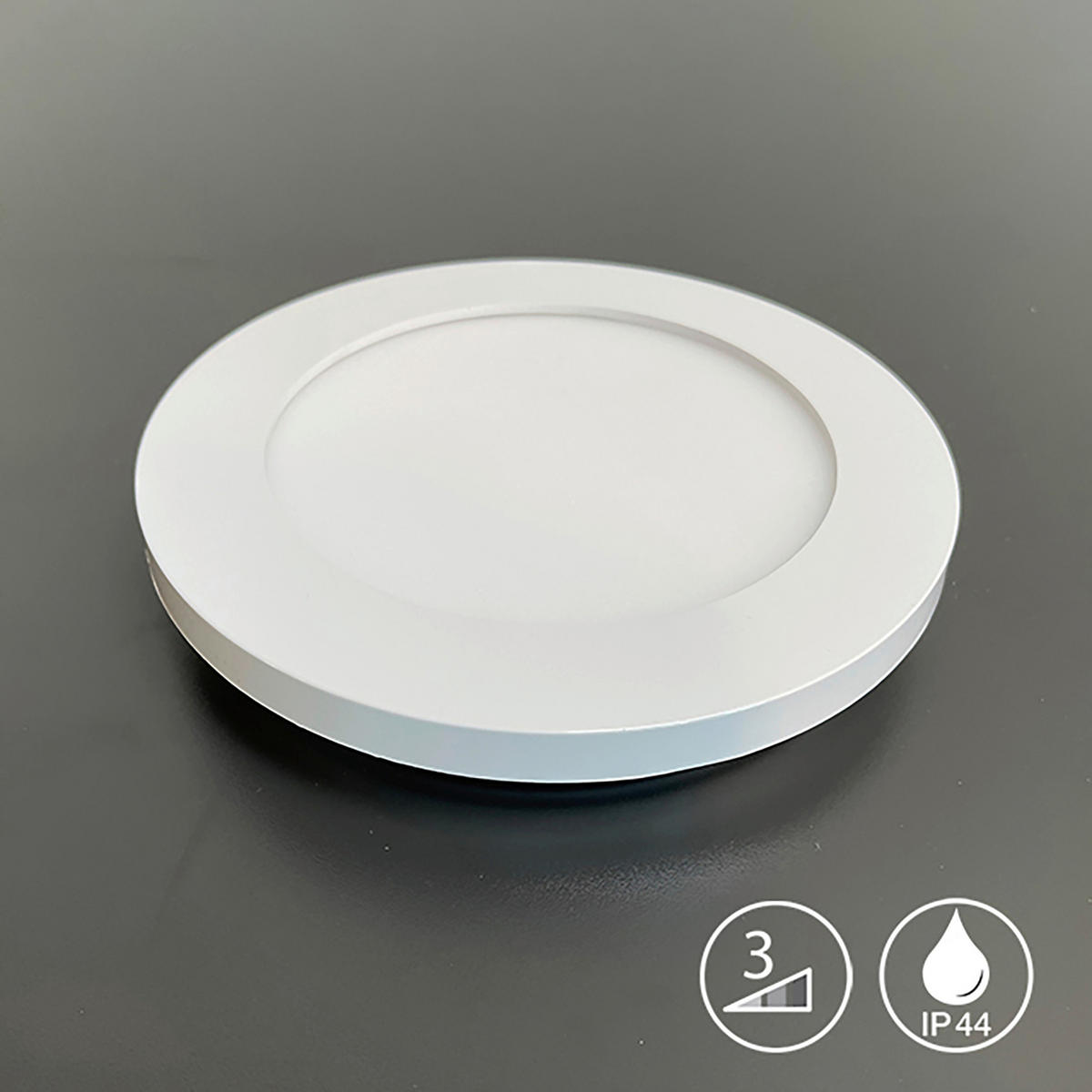 LED-DECKENLEUCHTE   17 cm   - Chromfarben/Weiss, Basics, Glas/Kunststoff (17cm) - Fischer & Honsel