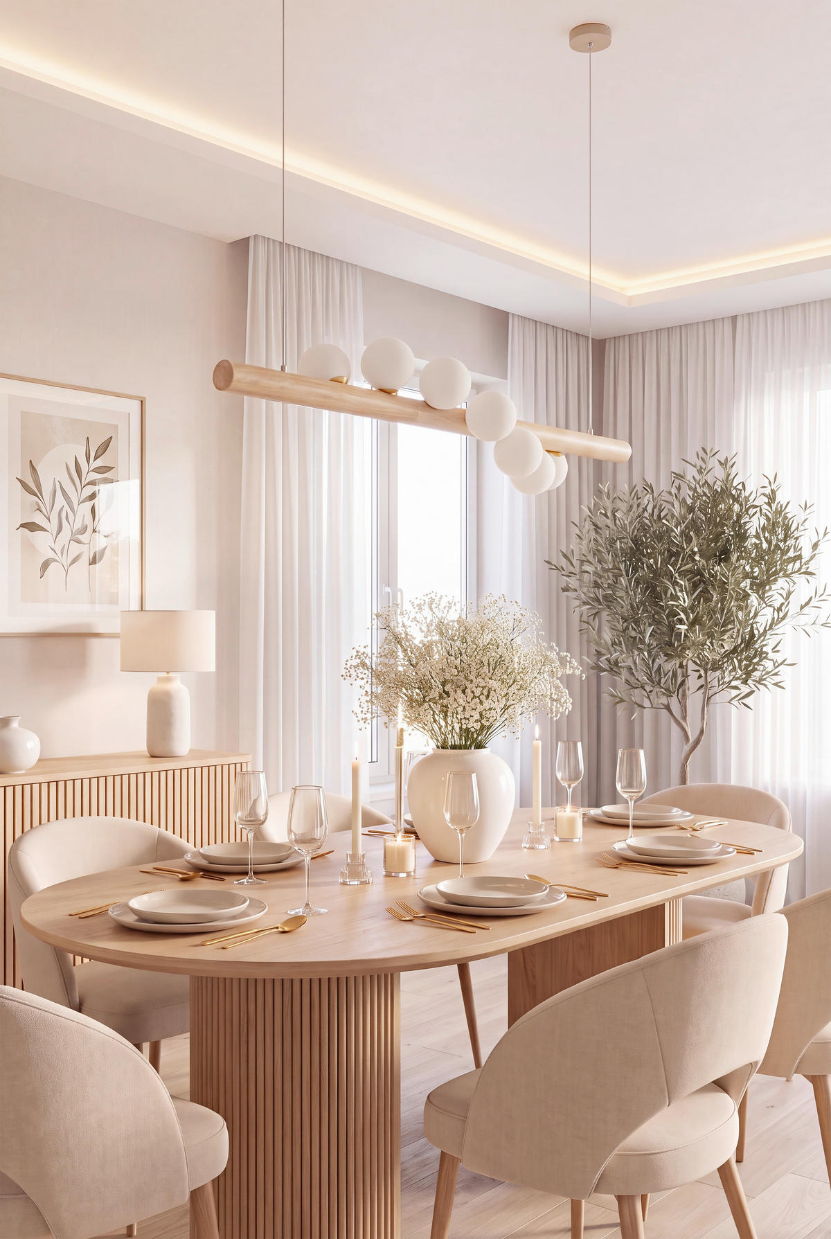 HÄNGELEUCHTE 120/150 cm  - Weiß, Trend, Glas (120/150cm) - Collett's Monde