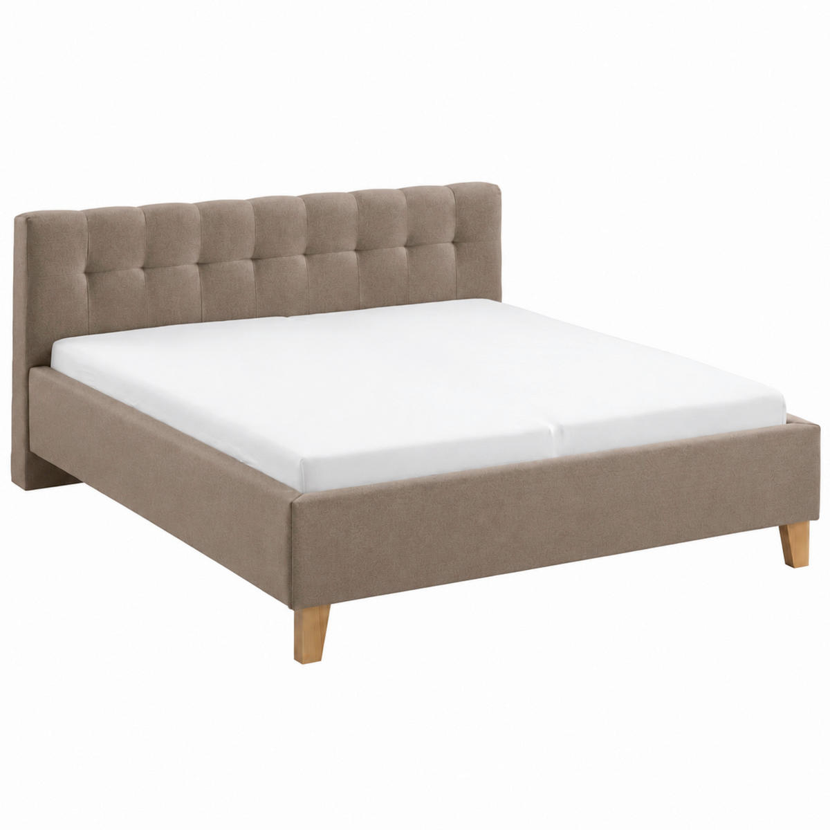 POLSTERBETT 160/200 cm,  in Braun, Lattenrost, Bettkasten,  - Eichefarben/Braun, MODERN, Holz/Textil (160/200cm) - MID.YOU