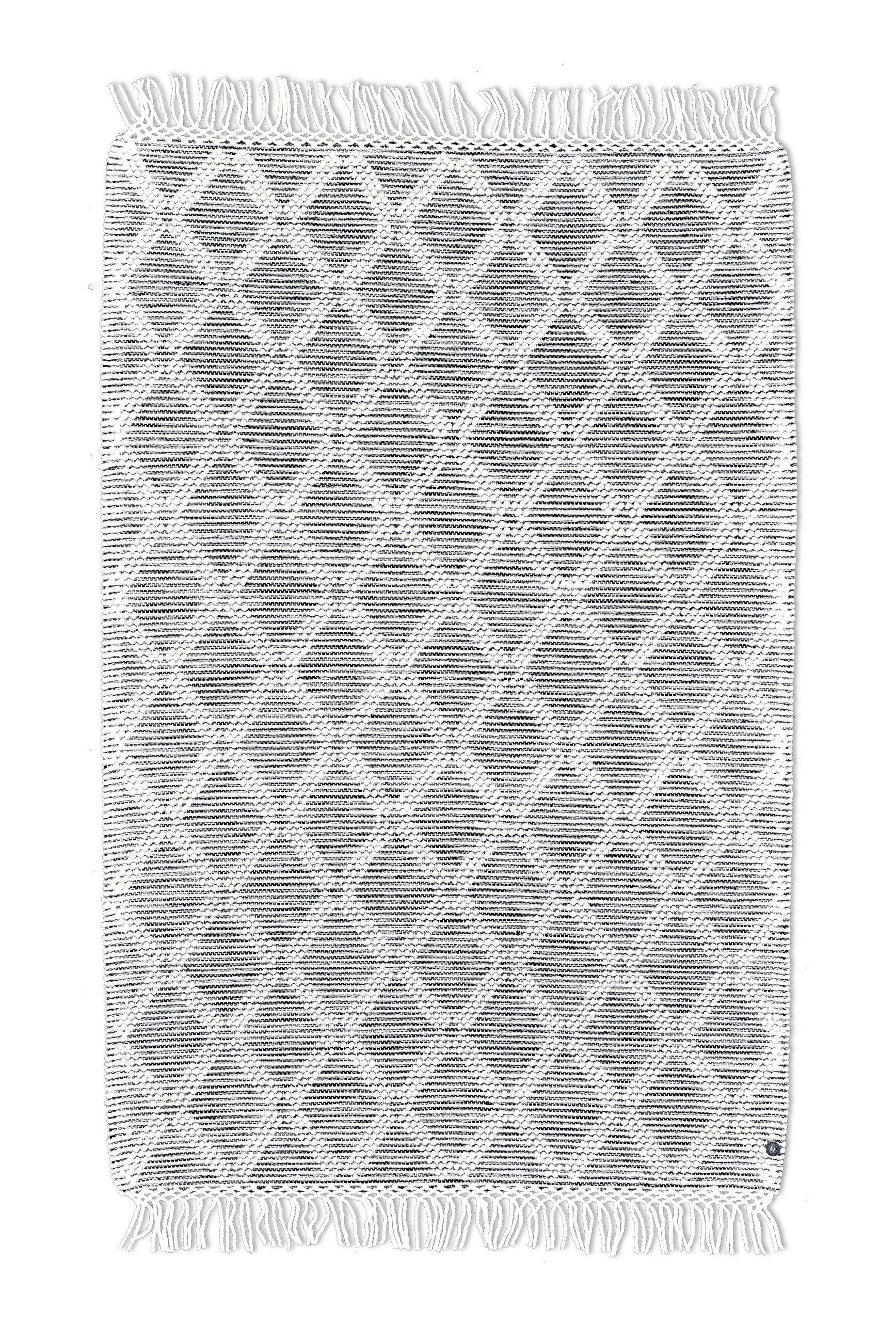 HANDWEBTEPPICH 65/135 cm Colored Macrame one Grau, Weiß  - Weiß/Grau, KONVENTIONELL, Textil (65/135cm) - Tom Tailor