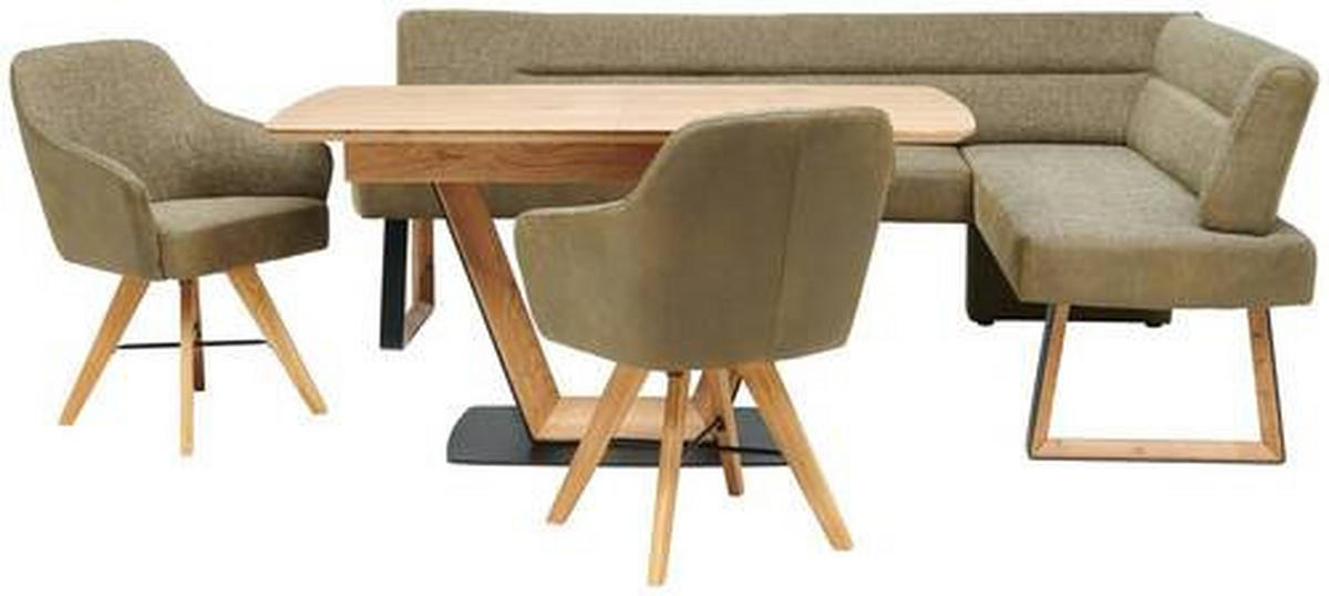 ARMLEHNSTUHL  in Stahl Webstoff  - Eichefarben/Schwarz, Konventionell, Holz/Textil (64/86/60cm) - Voleo