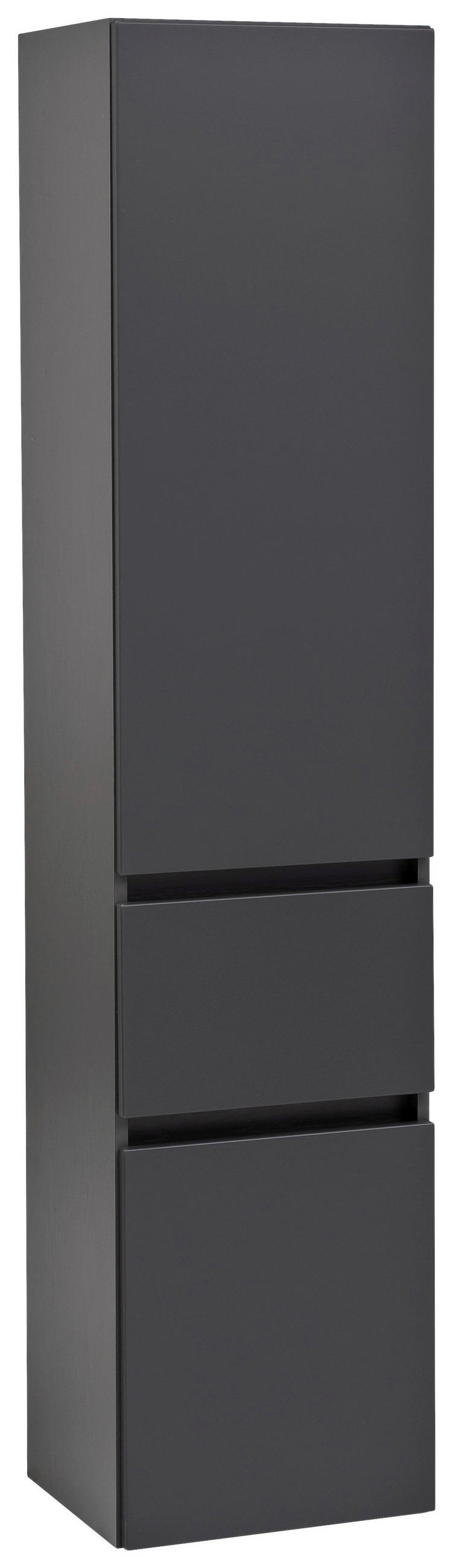 HOCHSCHRANK 40/180/35 cm  - Silberfarben/Graphitfarben, KONVENTIONELL, Holzwerkstoff/Kunststoff (40/180/35cm) - Held