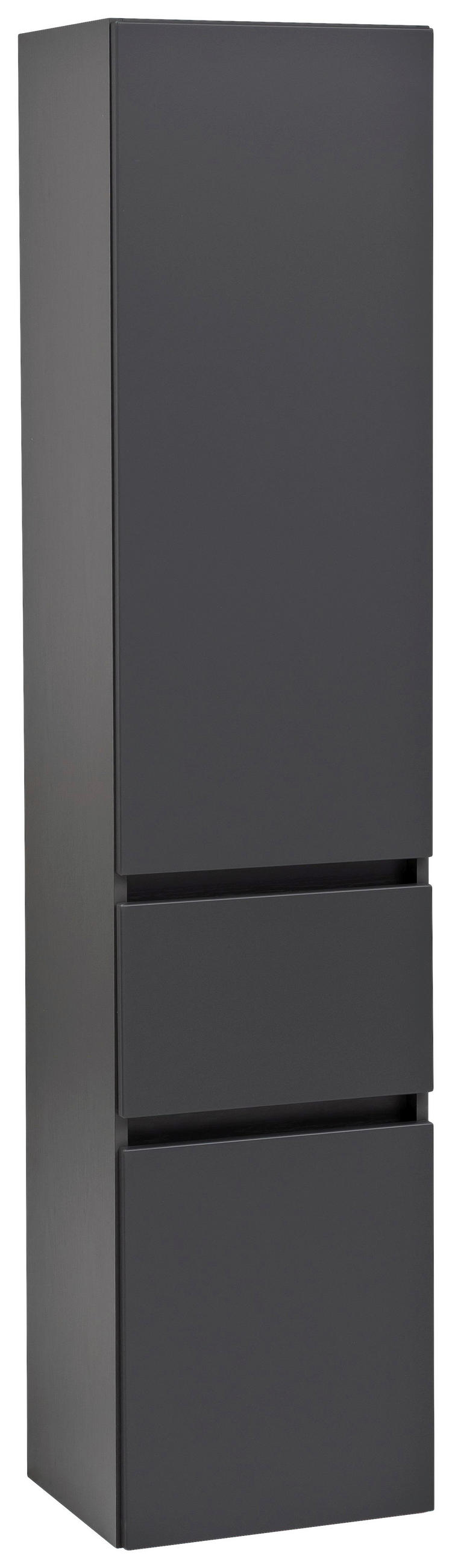 HOCHSCHRANK 40/180/35 cm  - Silberfarben/Graphitfarben, KONVENTIONELL, Holzwerkstoff/Kunststoff (40/180/35cm) - Held