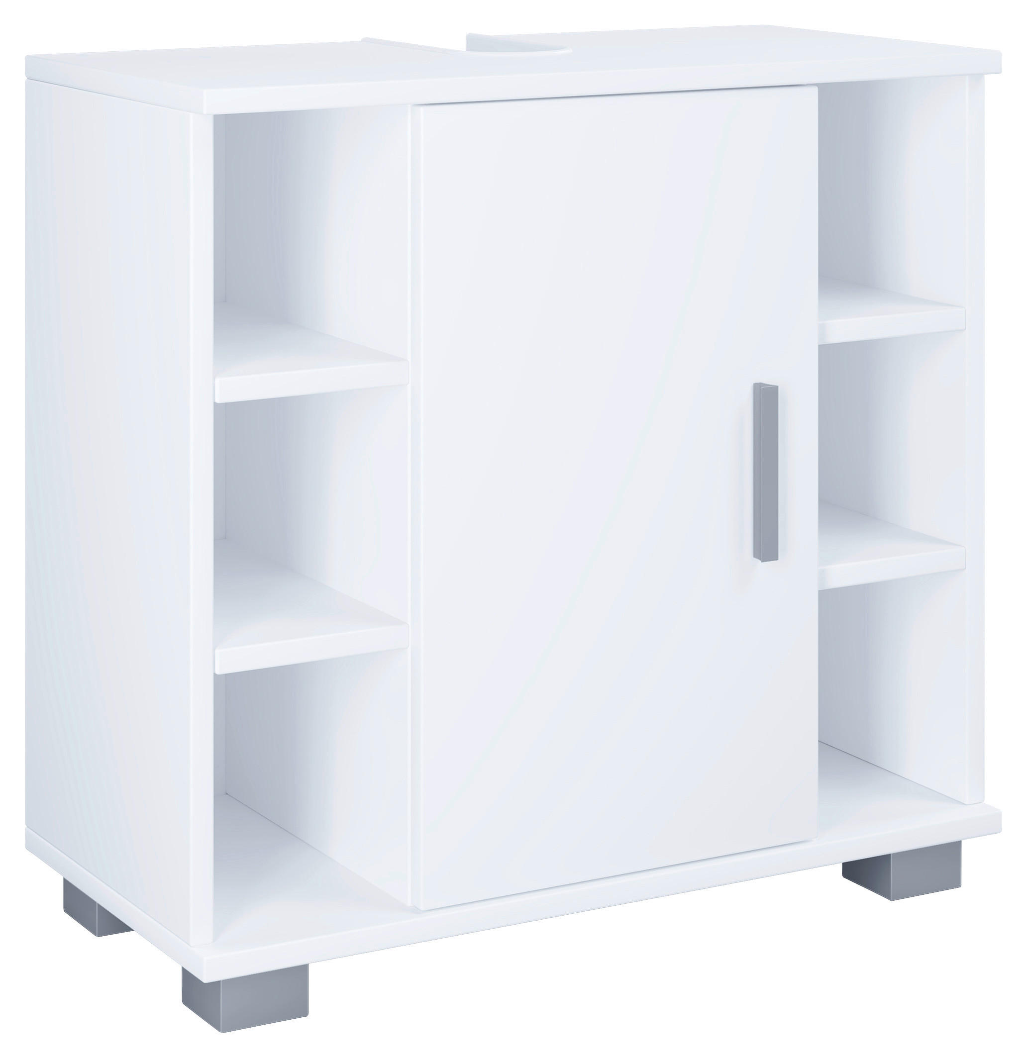 WASCHBECKENUNTERSCHRANK 60/57,7/30,4 cm  - Weiß/Grau, MODERN, Holzwerkstoff/Kunststoff (60/57,7/30,4cm) - MID.YOU