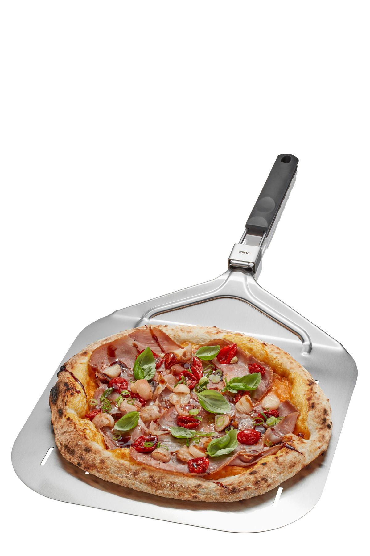 LOPATICA ZA PIZZU  - boje oplemenjenog čelika/crna, Basics, metal/plastika (63,5/32/7cm) - Gefu
