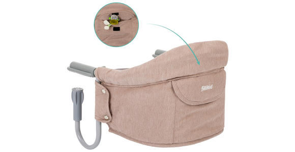 TISCHSITZ  - Beige/Grau, Basics, Textil/Metall (58,5/38/28,5cm) - My Baby Lou