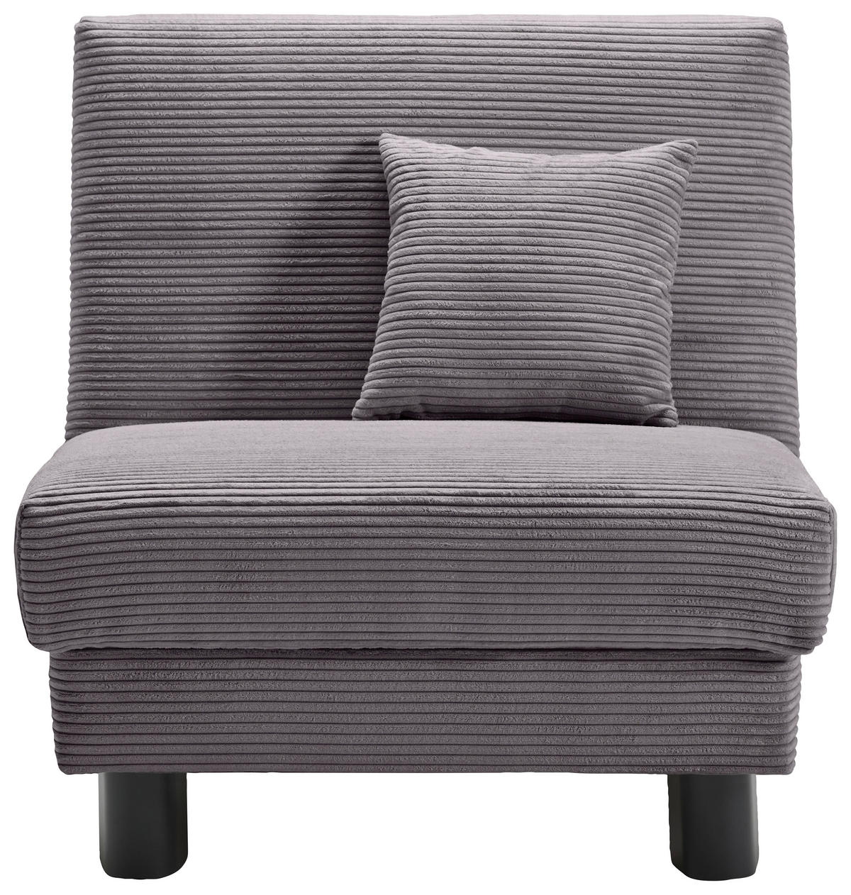 SCHLAFSESSEL Cord Grau    - Schwarz/Grau, Design, Textil/Metall (85/85/100cm) - Carryhome