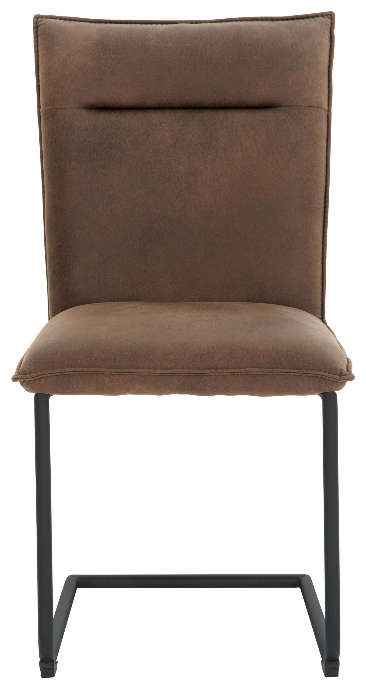 SCHWINGSTUHL  in Mikrofaser  - Schlammfarben/Schwarz, Design, Textil/Metall (47/87/62cm) - Valnatura