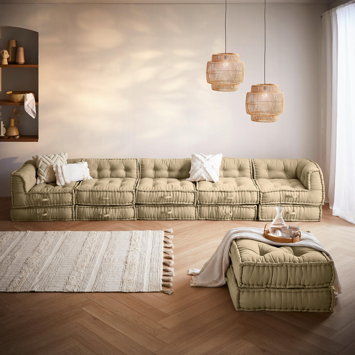 SOFAELEMENT Webstoff Taupe  - Taupe, Trend, Textil (80/43/80cm) - P & B