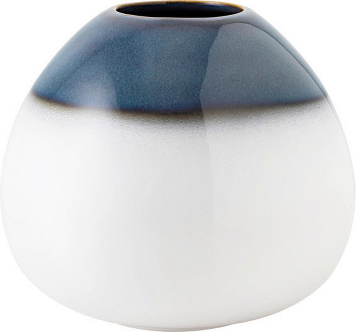 VASE LAVE HOME  - Blau/Weiß, Basics, Keramik (14,5/13cm) - like.Villeroy & Boch