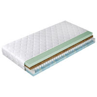 TASCHENFEDERKERNMATRATZE ECO 1 mit Kokos, 160/200 cm, Höhe ca.: 23 cm, H2 = mittel,  - Weiß, Textil (160/200cm)